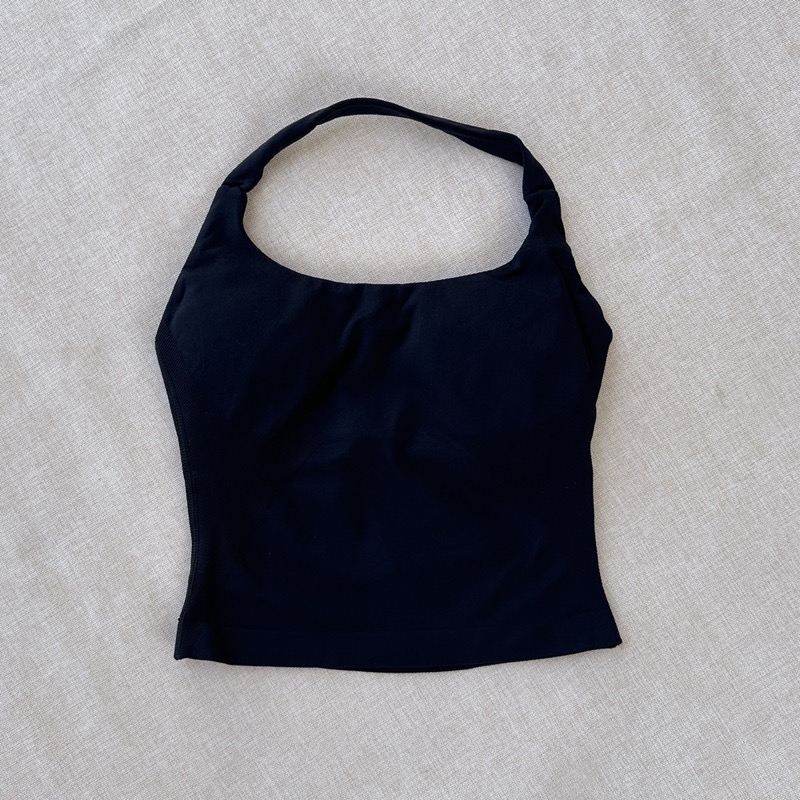 Seamless Halter-Back Yoga Tank — Tank Tops