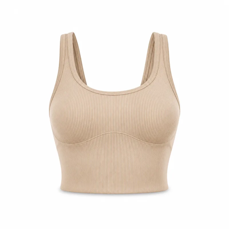Longline Ribbed Crop Bra — Longline Bras