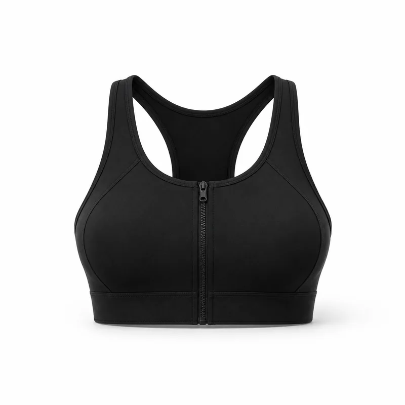 Front-Zip High-Impact Sports Bra — Zip-Front Bras